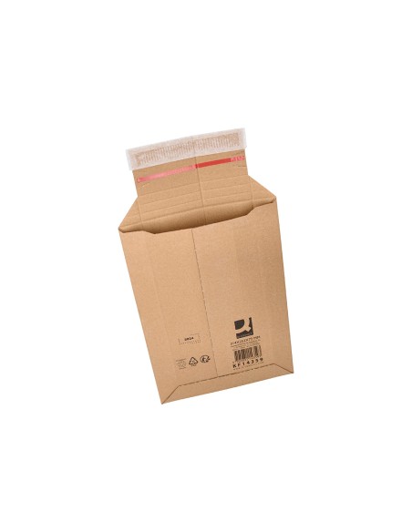 Sobre para envios q-connect carton 100% reciclado y reciclable cierre autoadhesivo314x252x72 mm color kraft