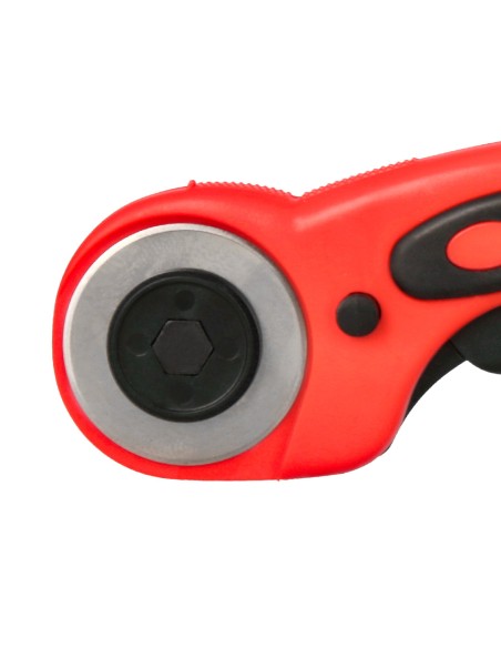 Cuter q-connect rotatorio medidas 22x56x165 mm cuchilla circular 45 mm xd-38 blister 1 unidad