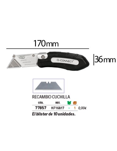 Cuter q-connect metalico ancho plegable con...
