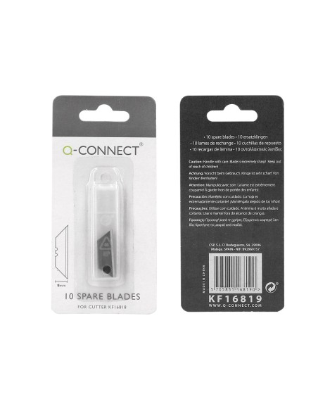 Repuesto cuter q-connect estrecho para modelo kf16818 cuchilla 9 mm blister 10 unidades