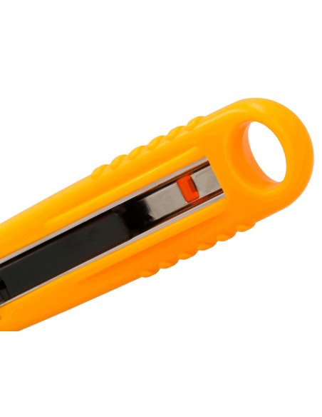 Cuter q-connect plastico ancho de seguridad retractil y con asa para colgar cuchilla 18 mm xd-123 blister 1 unidad