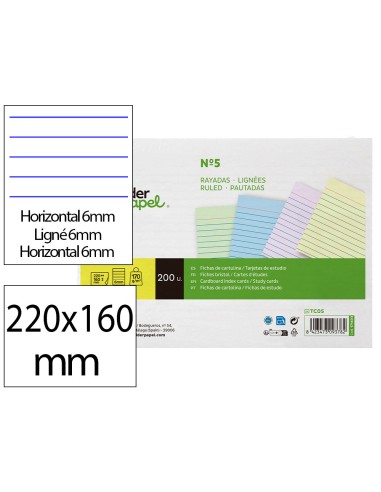 Tarjeta liderpapel para estudiar rayada...