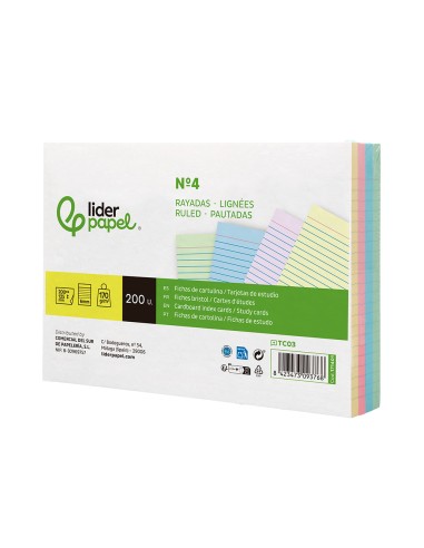 Tarjeta liderpapel para estudiar rayada...