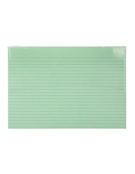 Tarjeta liderpapel para estudiar rayada cartulina de colores 170gr 100x150mm paquete de 200 unidades