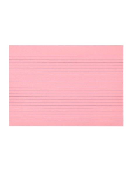 Tarjeta liderpapel para estudiar rayada cartulina de colores 170gr 100x150mm paquete de 200 unidades