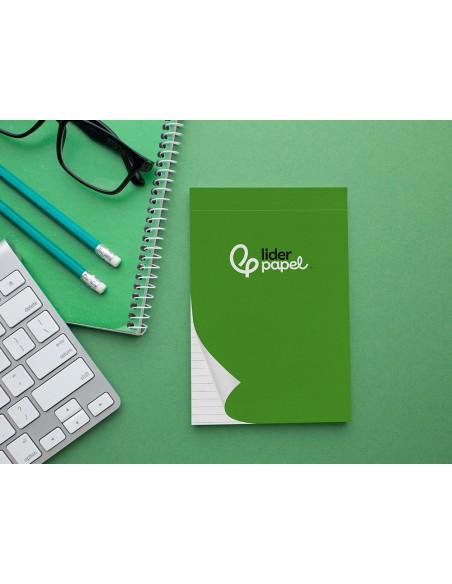 Bloc notas liderpapel horizontal a5 80 hojas 60g/m2 perforado