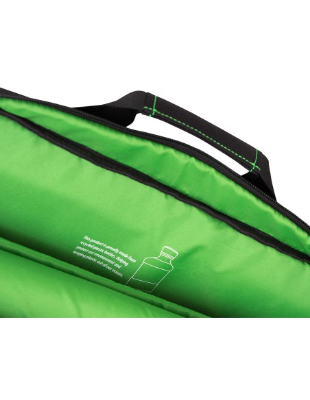 Maletin para portatil q-connect 17,2\" negro 1 asa 2 bolsillos exteriores polietileno reciclado