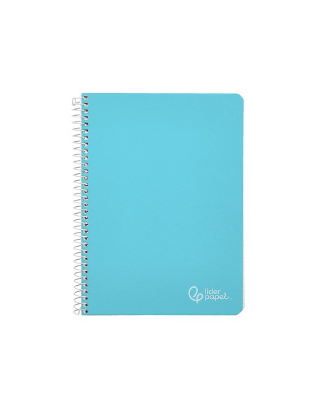 Cuaderno espiral liderpapel a5 witty tapa dura 80h 90gr cuadro 4mm con margen color azul