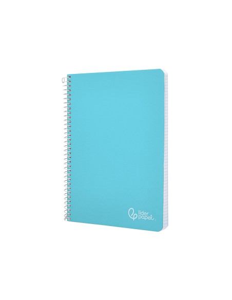 Cuaderno espiral liderpapel a5 witty tapa dura 80h 90gr cuadro 4mm con margen color azul