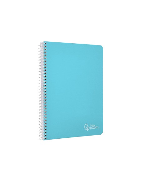 Cuaderno espiral liderpapel a5 witty tapa dura 80h 90gr cuadro 4mm con margen color azul