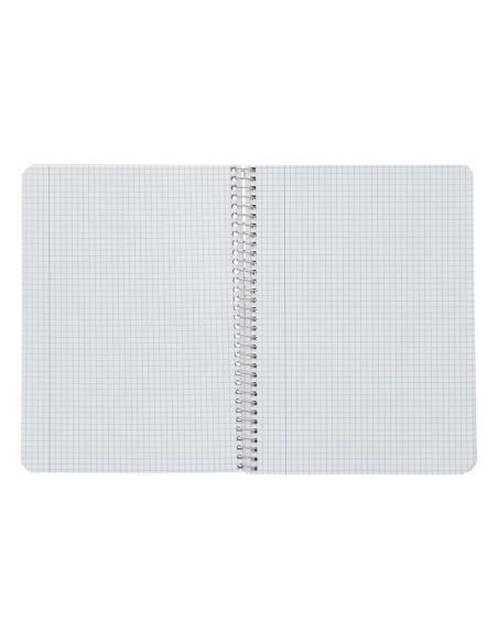 Cuaderno espiral liderpapel a5 witty tapa dura 80h 90gr cuadro 4mm con margen color azul