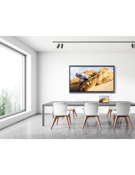 Pantalla interactiva maxhub 55\" led 3840x2160 pixeles 16:9 ips negro con camara 48mp