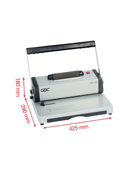 Encuadernadora para espiral gbc multibind mc59 perfora 20 hojas tamaño a4 encuaderna 450 hojas