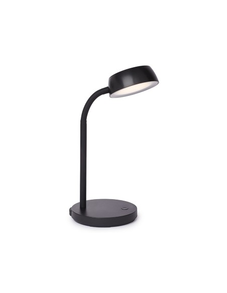 Lampara de escritorio maul led 5w 585lm luz calida brazo y cabezal giratorios negra