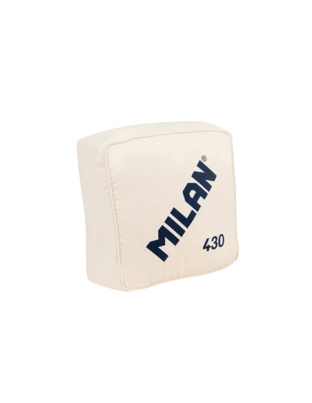 Cojin milan goma 430 since 1918 tejido aterciopelado funda extraible color beige 350x350x160 mm