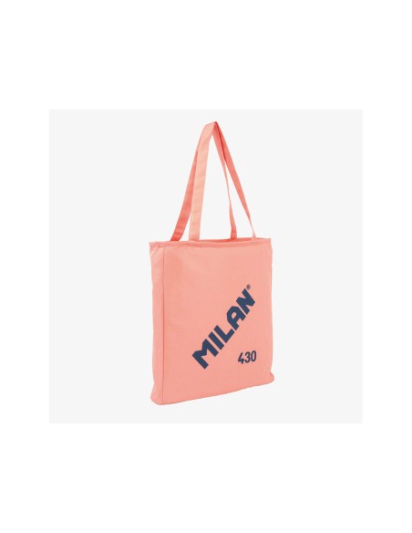 Bolsa con asas milan tote bag dos cremalleras serie 1918 color rosa 380x360x65 mm