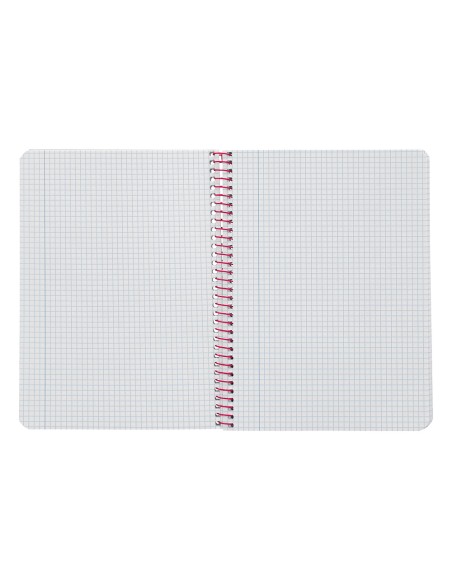 Cuaderno espiral liderpapel a5 witty tapa dura 80h 90gr cuadro 4mm con margen color turquesa
