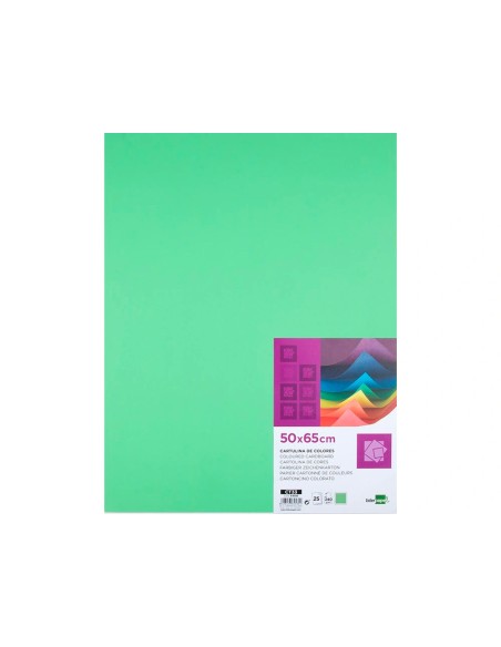 Cartulina liderpapel 50x65 cm 240g/m2 verde pistacho paquete de 25 hojas
