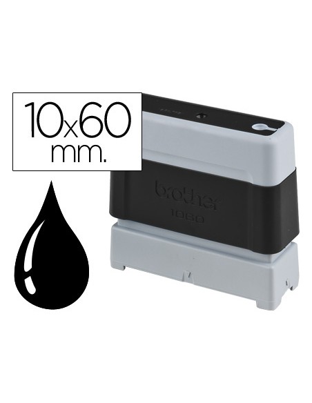 Sello automatico brother 10 mm x 60 mm negro