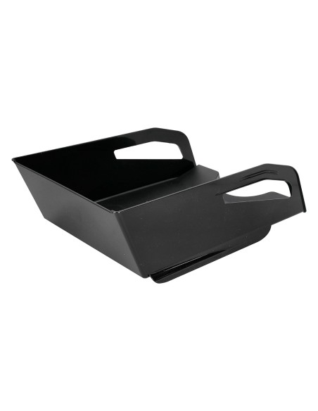 Bandeja sobremesa plastico q-connect gran capacidad con asa negro opaco 386x270x115mm