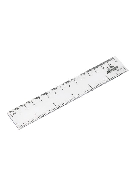 Regla liderpapel plastico cristal 15 cm