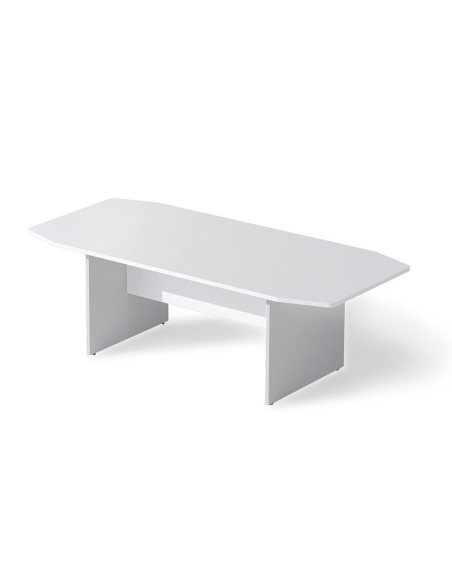 Mesa de reunion rocada meeting 3003ab04v24 estructura madera gris gris tablero blanco 220x100x74 cm