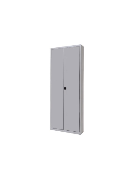 Armario metalico rocada dos puertas batientes incluye cuatro balda 102x198x45 cm acabado ac00 gris/gris
