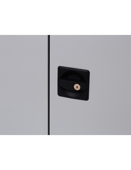 Armario metalico rocada dos puertas batientes incluye cuatro balda 102x198x45 cm acabado ac00 gris/gris