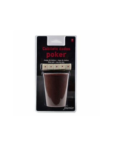 Dados poker forunier con cubilete en blister