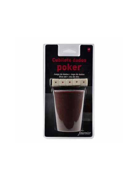 Dados poker forunier con cubilete en blister