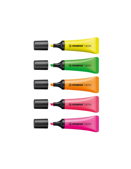 Rotulador stabilo fluorescente 72 rosa neon