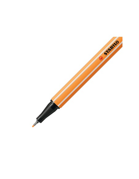 Rotulador stabilo punta de fib ra point 88 naranja neon punta fina 0,4mm