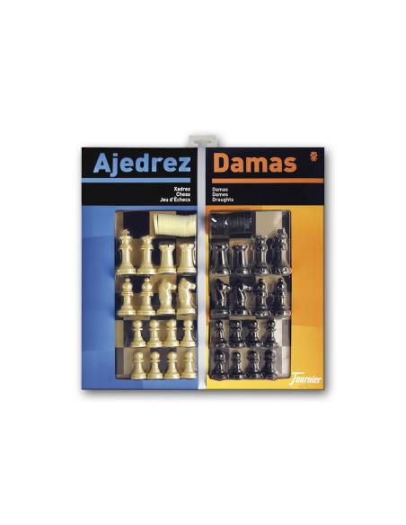 Ajedrez con damas tablero grande 41x40x4,6 cm