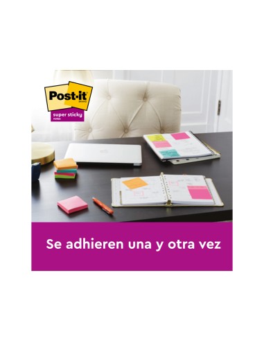 Bloc de notas adhesivas quita y pon post it...