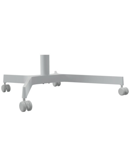 Mesa leitz ergo regulable en altura neumatica tablero 80x60 cm con 4 ruedas color blanco