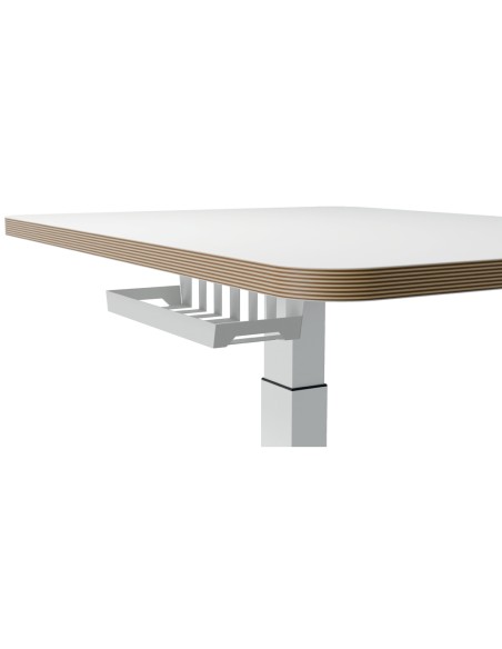 Mesa leitz ergo regulable en altura electricamente tablero 80x60 cm con usb-c y usb 5v color blanco