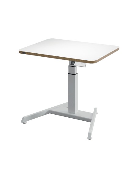 Mesa leitz ergo regulable en altura electricamente tablero 80x60 cm con usb-c y usb 5v color blanco