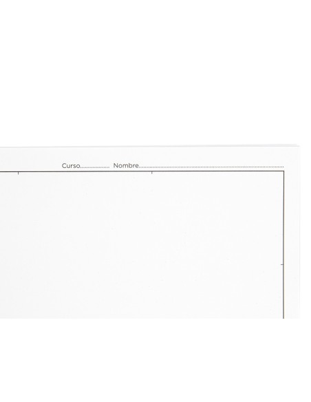 Bloc dibujo liderpapel lineal arquitectura espiral 230x325 mm 20 hojas 130g/m2 con recuadro perforado