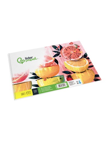 Bloc dibujo liderpapel artistico frutal espiral...