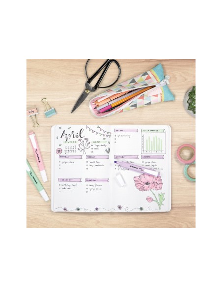 Rotulador stabilo fluorescente swing cool color pastel bolsa de 4 unidades colores surtidos