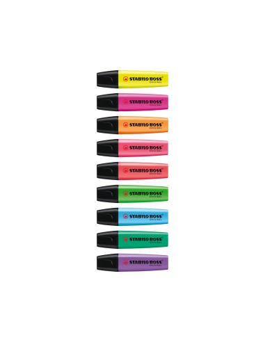 Rotulador stabilo boss fluorescente 70 magenta
