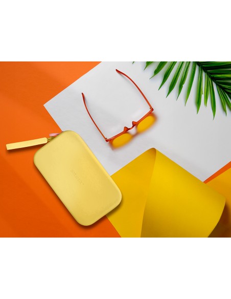 Estuche portatodo antartik tropical dive silicona soft rectangular 190x120x25 mm color amarillo