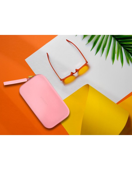 Estuche portatodo antartik tropical dive silicona soft rectangular 190x120x25 mm color rosa chicle