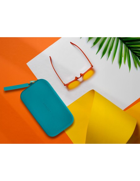 Estuche portatodo antartik tropical dive silicona soft rectangular 190x120x25 mm color turquesa