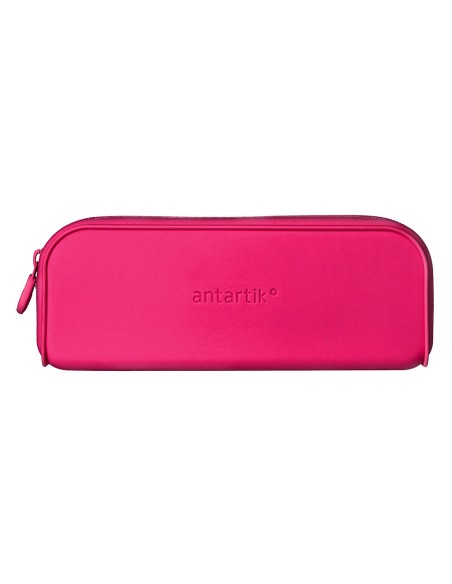 Estuche portatodo antartik prisma silicona soft rectangular 185x50x75 mm rosa fucsia