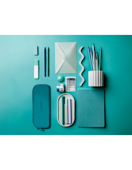 Estuche portatodo antartik prisma silicona soft rectangular 185x50x75 mm color turquesa