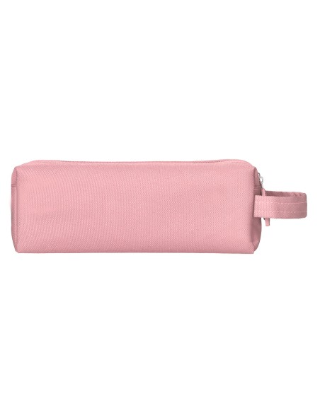 Estuche portatodo liderpapel classic rectangular con asa 2 cremalleras 210 x80mm rosa