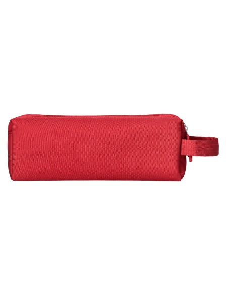 Estuche portatodo liderpapel classic rectangular con asa 2 cremalleras 210 x80mm rojo