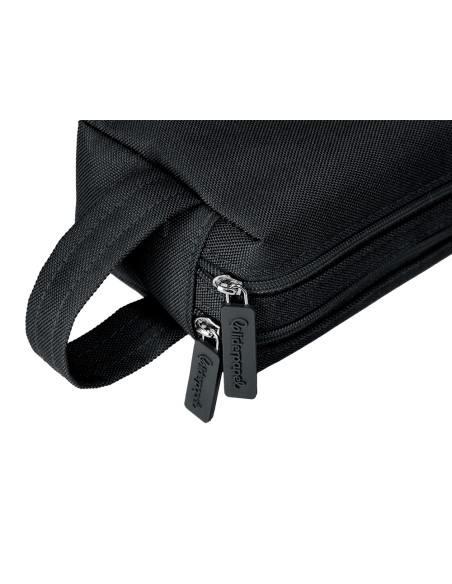 Estuche portatodo liderpapel classic rectangular con asa 2 cremalleras 210 x80mm negro