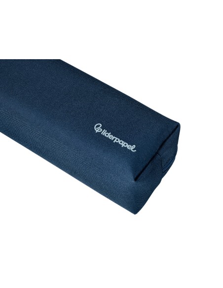 Estuche portatodo liderpapel classic rectangular con asa 210x70mm azul marino